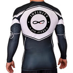 Infinity BJJ Utah Academy Rash Guards Black/White #8159 A