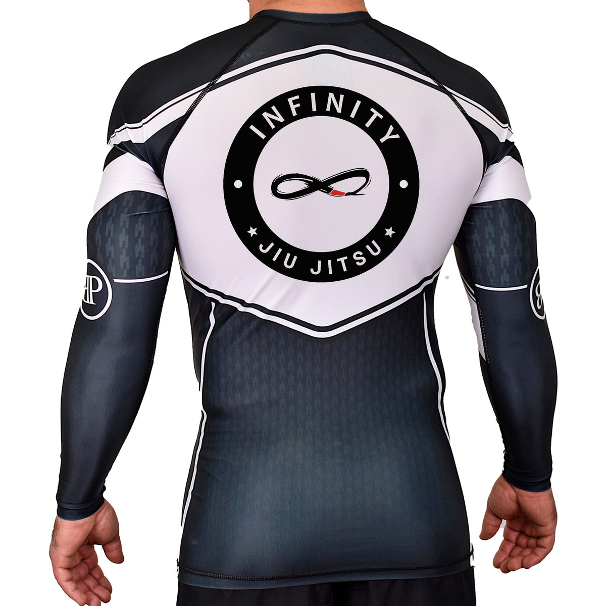 Infinity BJJ Utah Academy Rash Guards Black/White #8159 A