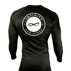 Infinity BJJ Utah All Black Rash Guards Long Sleeves #8159 A