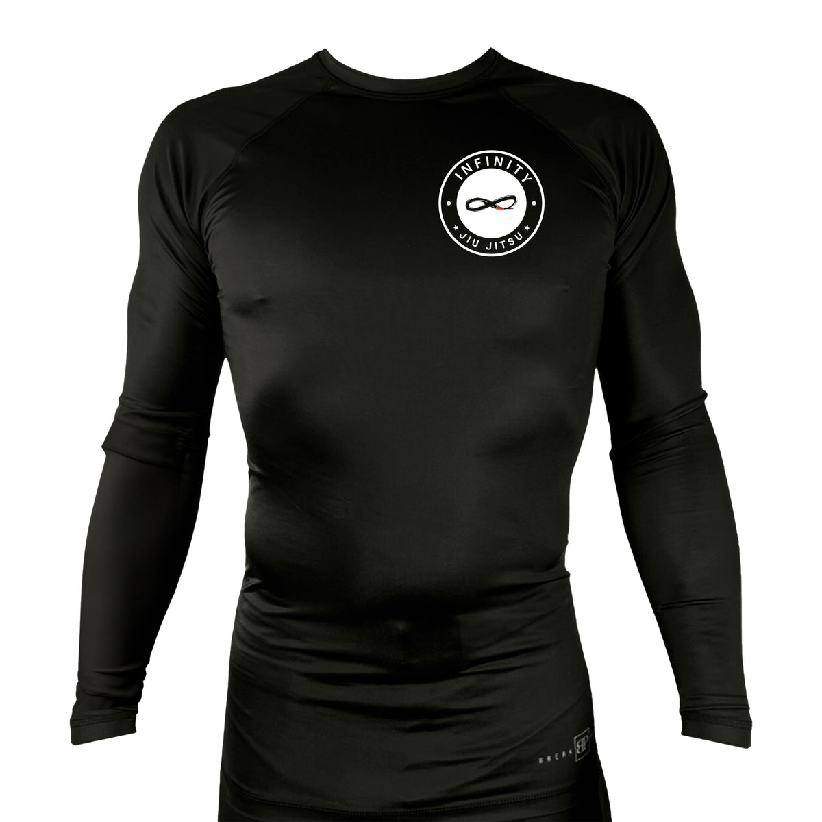 Infinity BJJ Utah All Black Rash Guards Long Sleeves #8159 A
