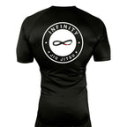 Infinity BJJ Utah All Black Rash Guards Short Sleeves #8159 A