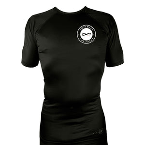 Infinity BJJ Utah All Black Rash Guards Short Sleeves #8159 A
