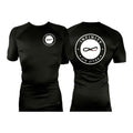 Infinity BJJ Utah All Black Rash Guards Short Sleeves #8159 A