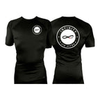 Infinity BJJ Utah All Black Rash Guards Short Sleeves #8159 A