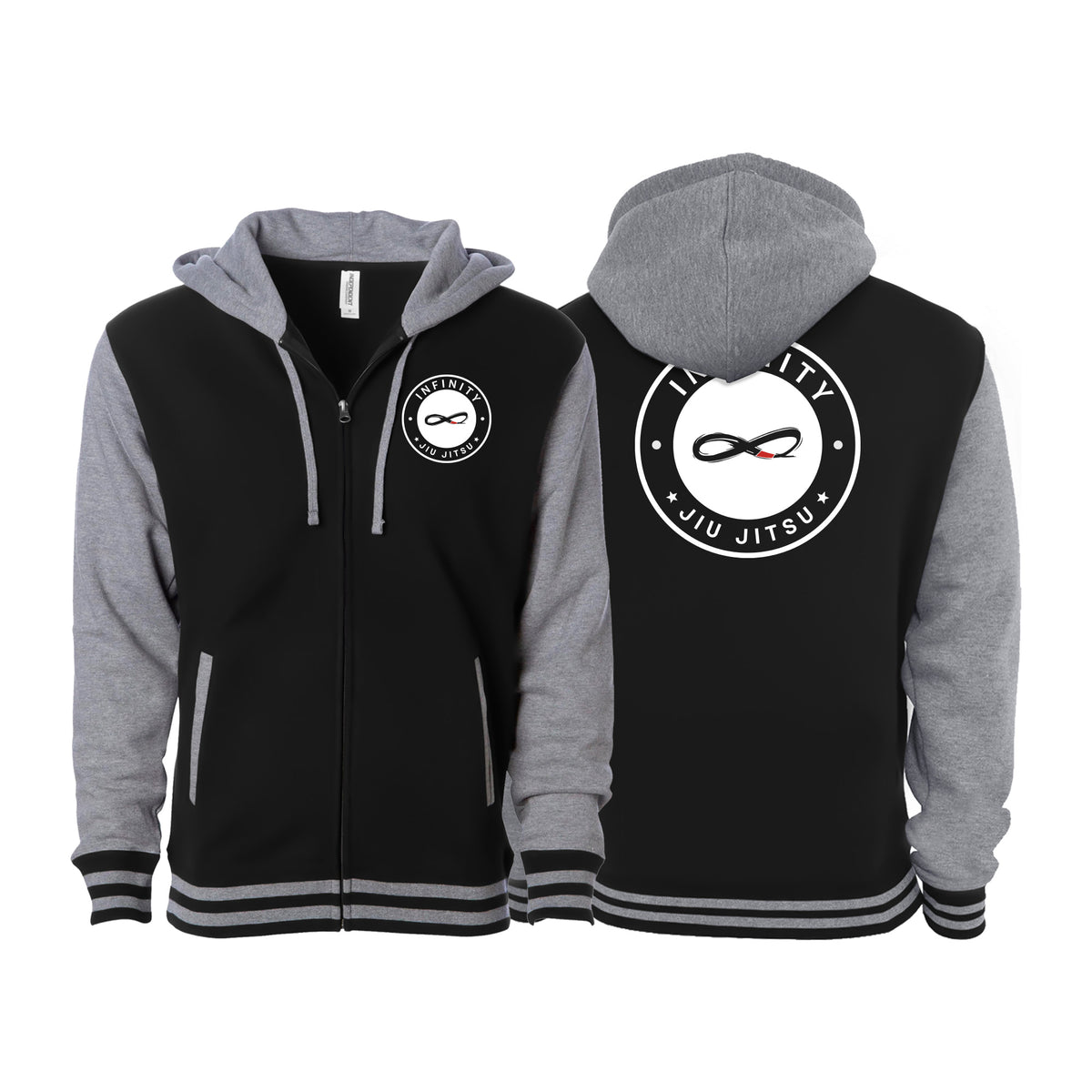 Infinity BJJ Utah Varsity Zip-Up Hoodies #8159 A