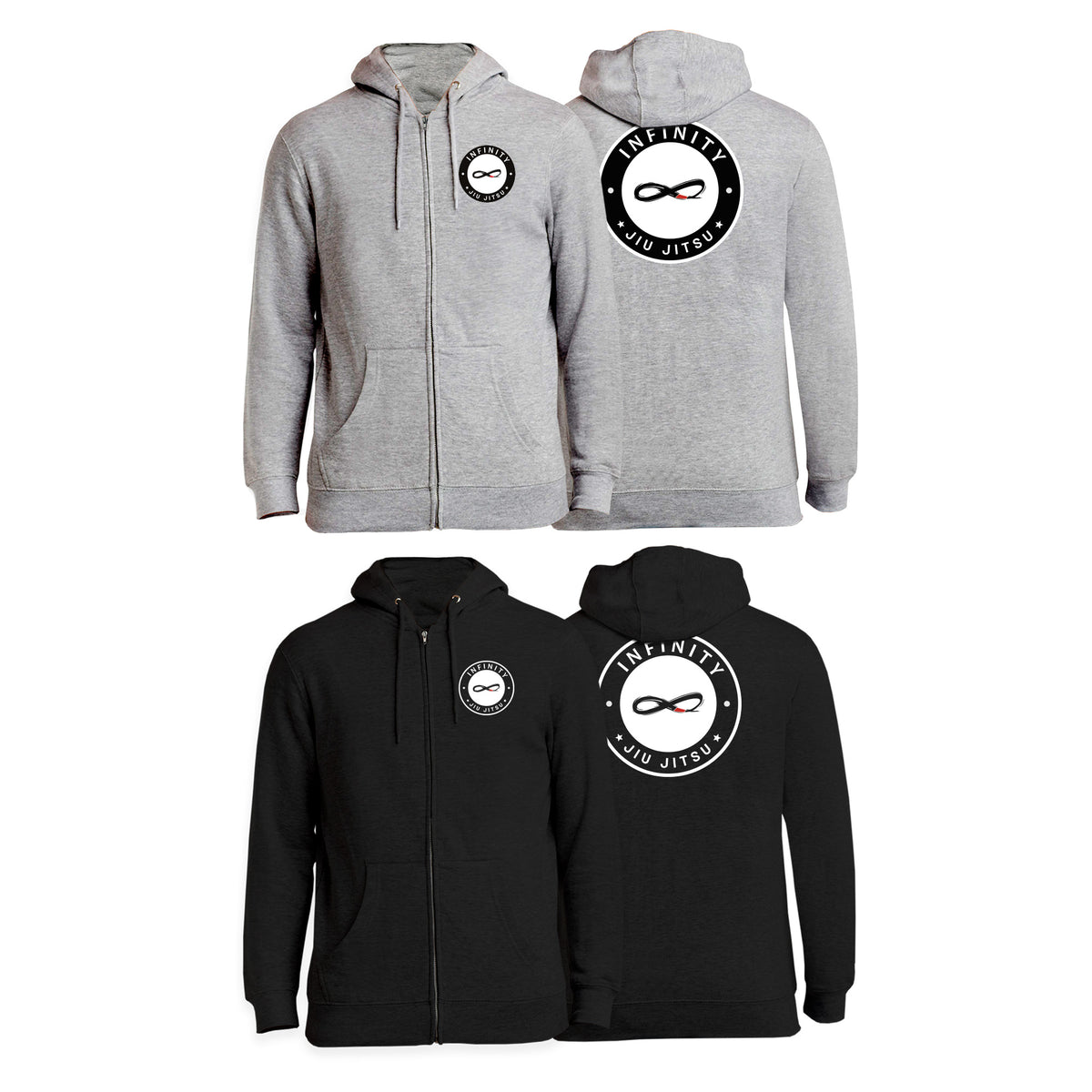 Infinity BJJ Utah Zip-Up Hoodies #8159 A