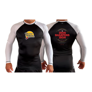 Warrior Defense BJJ All Black Ranked Long Sleeve Rash Guards #8161 A
