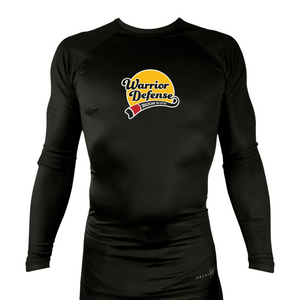 Warrior Defense BJJ All Black Rash Guards Long Sleeves #8161 A