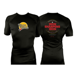 Warrior Defense BJJ All Black Rash Guards Short Sleeves #8161 A