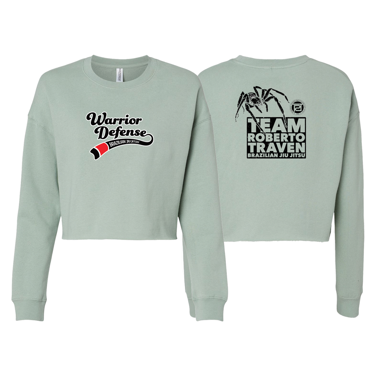 Warrior Defense BJJ Women's Cropped Crewneck Sweatshirt #8161 A