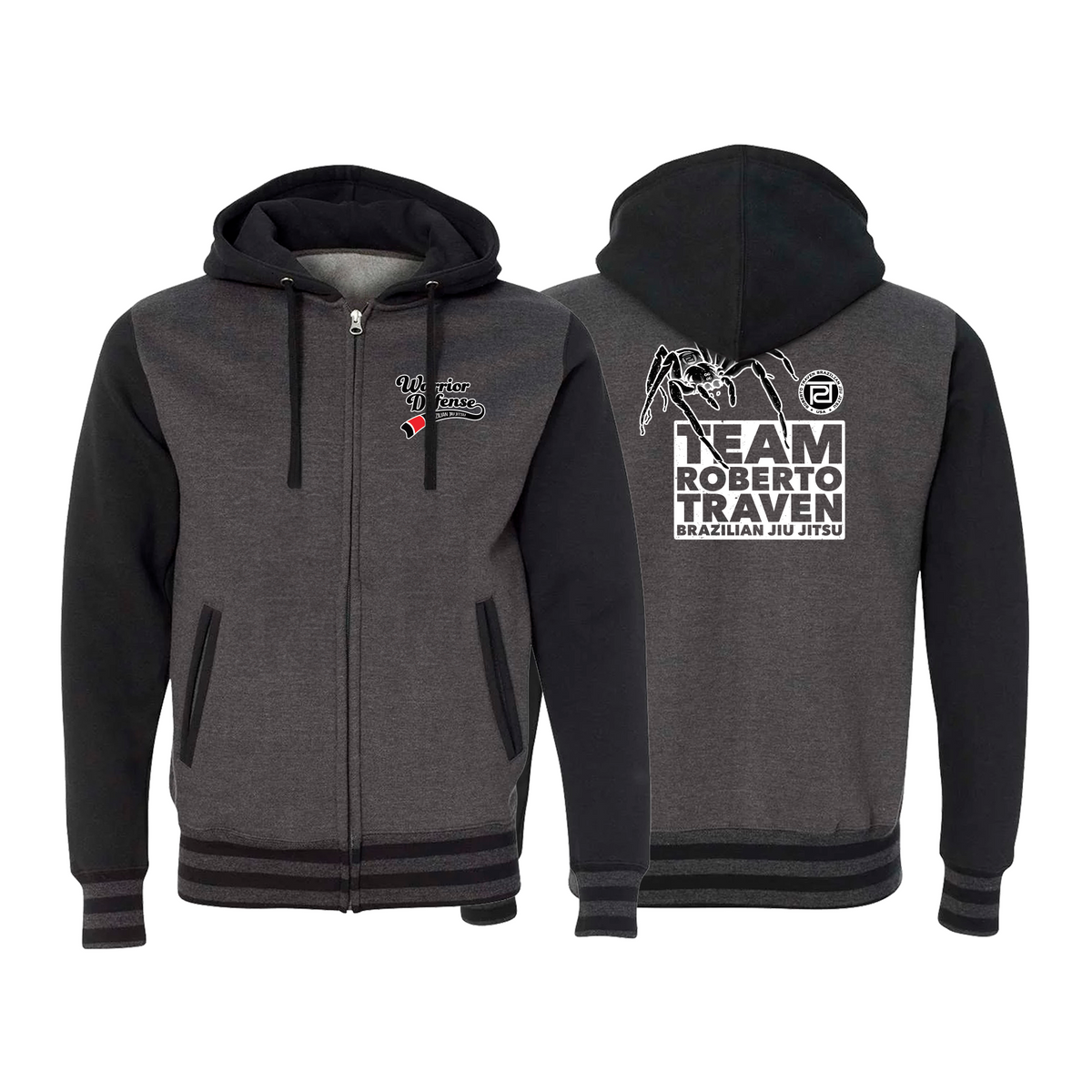 Warrior Defense BJJ Varsity Zip-Up Hoodies #8161 B