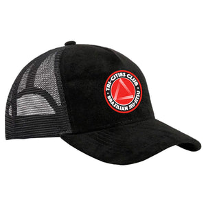 Tri Cities Jiu Jitsu Club Suede Trucker Hat #8162 A