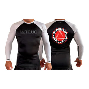 Tri Cities Jiu Jitsu Club All Black Ranked Long Sleeve Rash Guards #8162 B