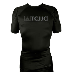 Tri Cities Jiu Jitsu Club All Black Rash Guards Short Sleeves #8162 B