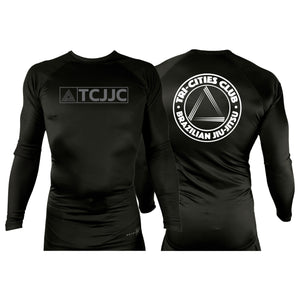 Tri Cities Jiu Jitsu Club All Black Rash Guards Long Sleeves #8162 C
