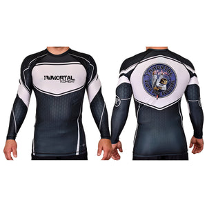 Immortal Academy Rash Guards Black/White #8164 A
