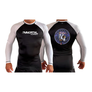 Immortal All Black Ranked Long Sleeve Rash Guards #8164 A
