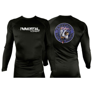 Immortal All Black Rash Guards Long Sleeves #8164 A