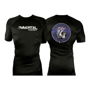 Immortal All Black Rash Guards Short Sleeves #8164 A