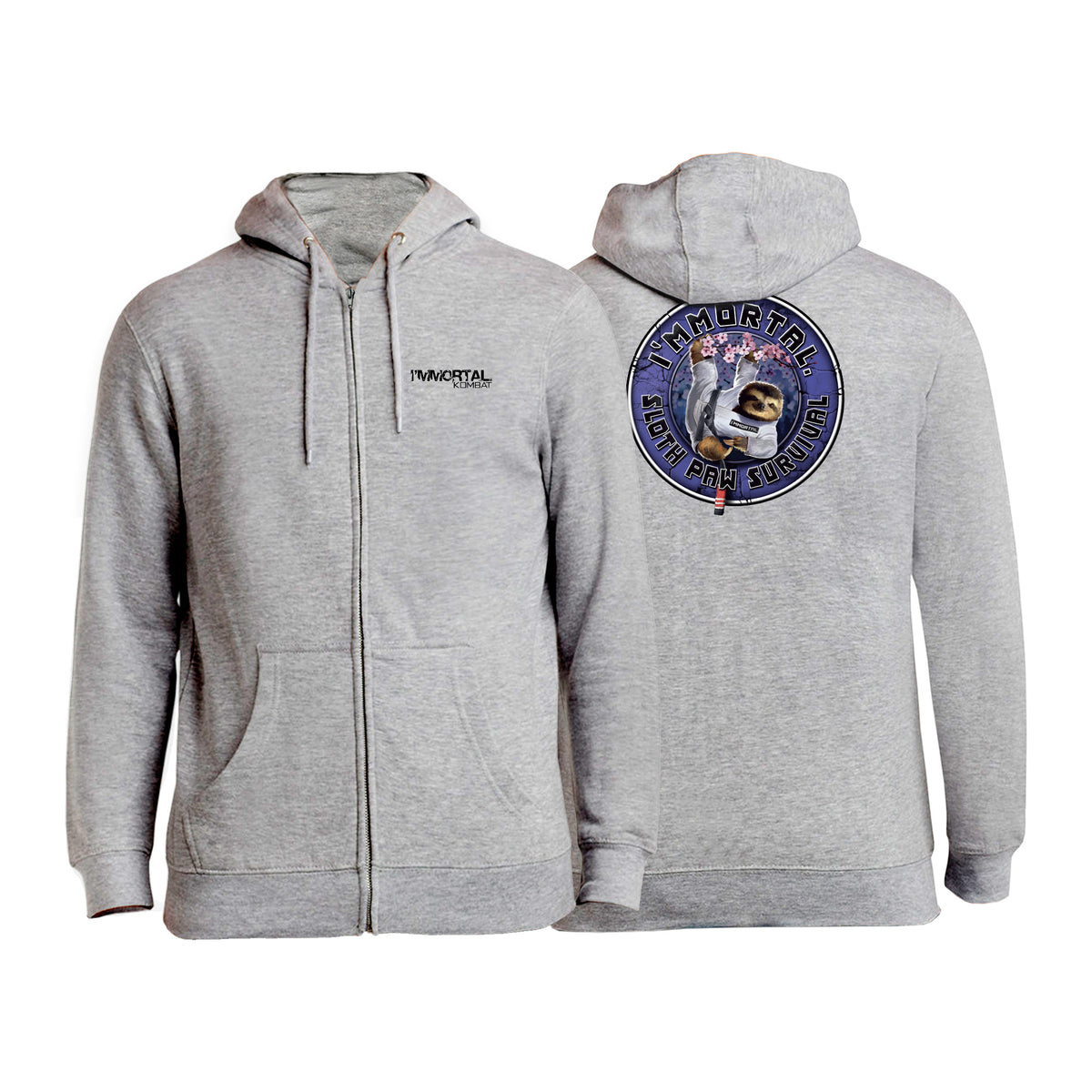 Immortal Zip-Up Hoodies #8164 B