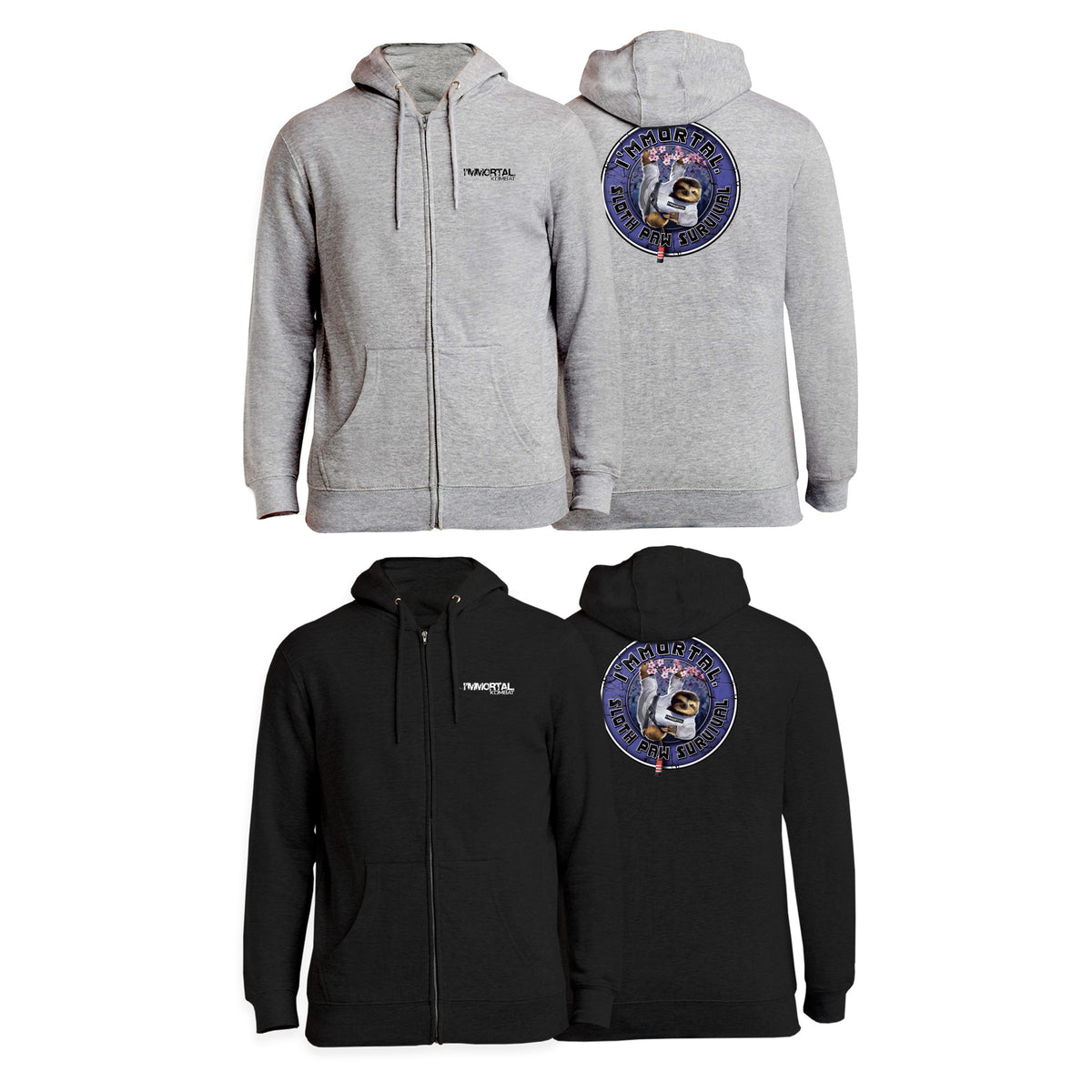 Immortal Zip-Up Hoodies #8164 B