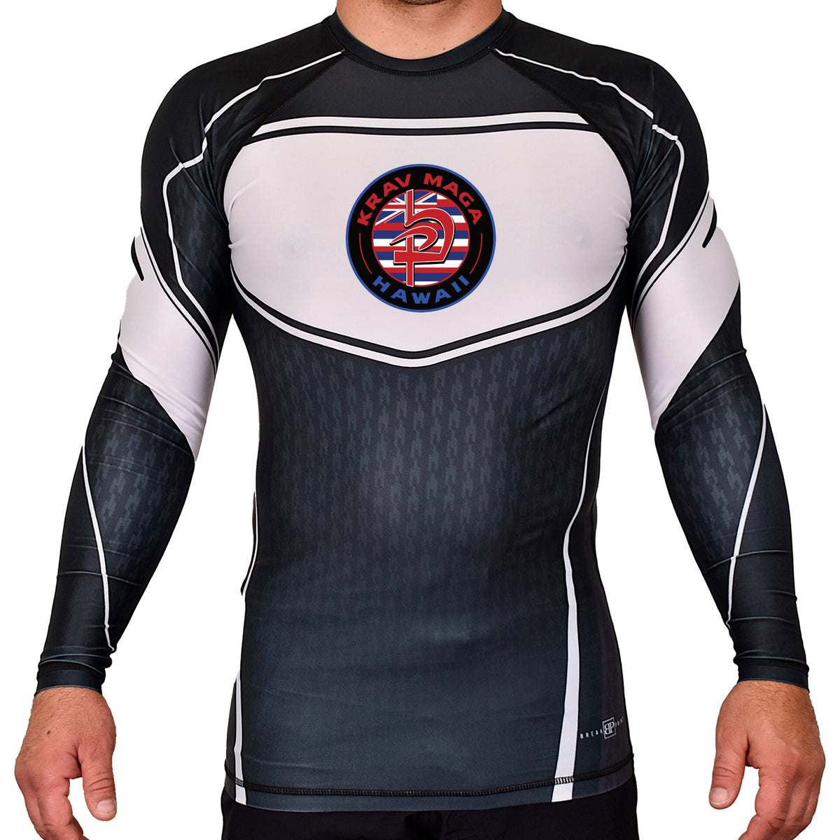 Krav Maga Hawaii Academy Rash Guards Black/White #8166 A