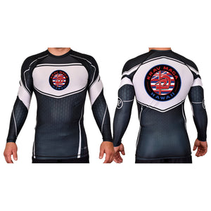 Krav Maga Hawaii Academy Rash Guards Black/White #8166 A
