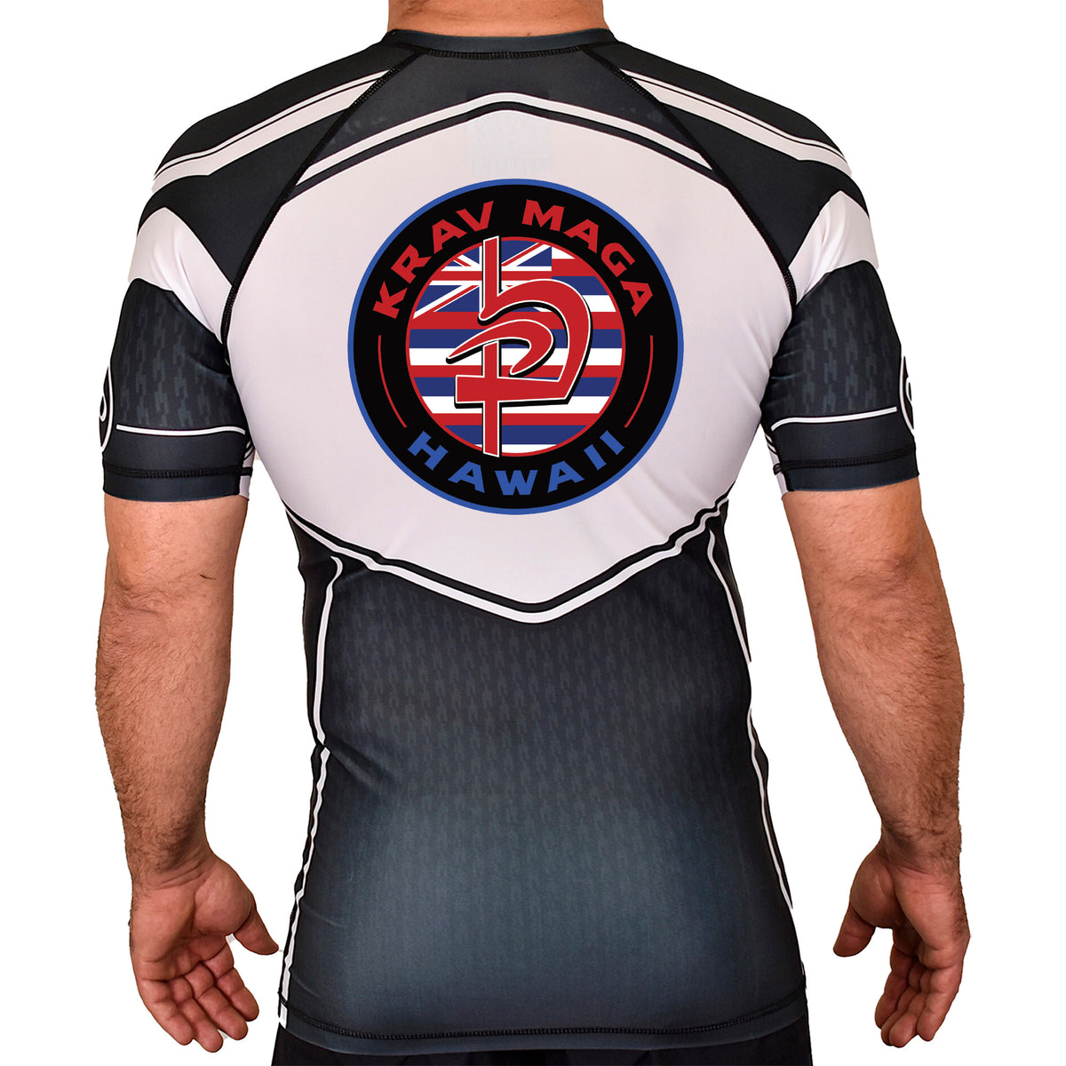 Krav Maga Hawaii Academy Rash Guards Black/White #8166 A