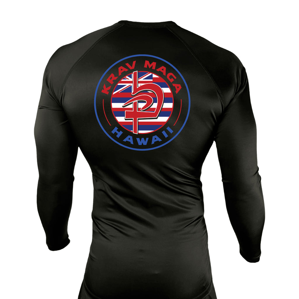Krav Maga Hawaii All Black Rash Guards Long Sleeves #8166 A