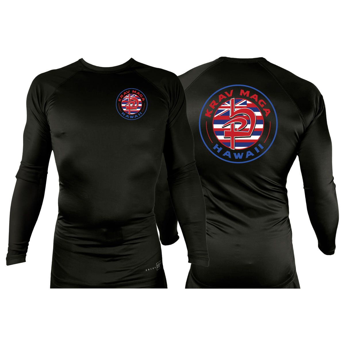 Krav Maga Hawaii All Black Rash Guards Long Sleeves #8166 A