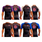 Krav Maga Hawaii All Black Ranked Short Sleeve Rash Guards #8166 A