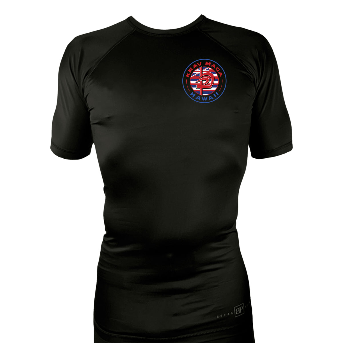 Krav Maga Hawaii All Black Rash Guards Short Sleeves #8166 A