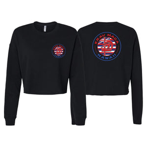 Krav Maga Hawaii Women's Cropped Crewneck Sweatshirt #8166 A