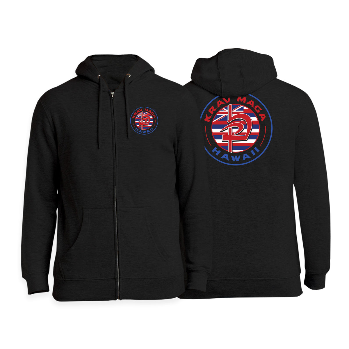 Krav Maga Hawaii Zip-Up Hoodies #8166 A