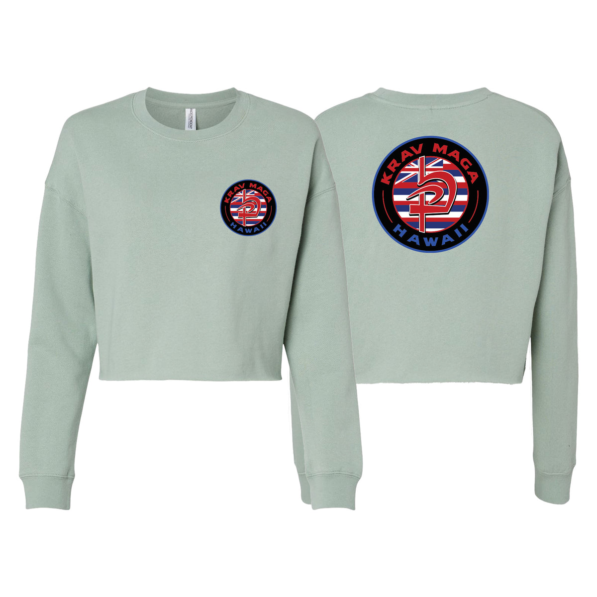 Krav Maga Hawaii Women's Cropped Crewneck Sweatshirt #8166 A