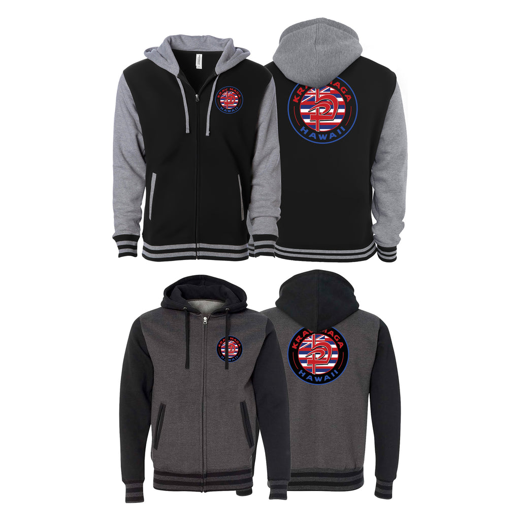 Krav Maga Hawaii Varsity Zip-Up Hoodies #8166 A
