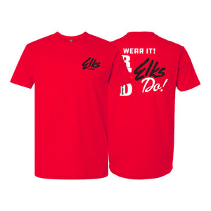 Elks Lodge HB Next Level Adult Shirts #8167 A (RED Design)