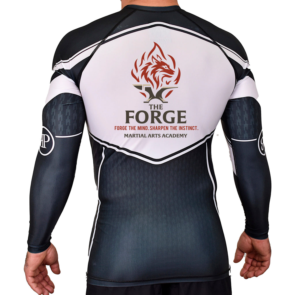 The Forge Academy Rash Guards Black/White #8168 A