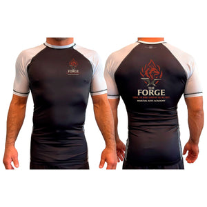 The Forge All Black Ranked Short Sleeve Rash Guards #8168 A