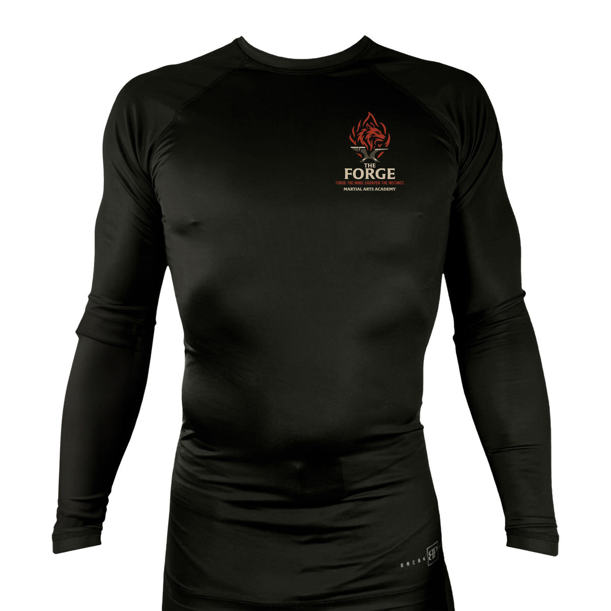 The Forge All Black Rash Guards Long Sleeves #8168 A