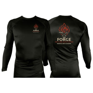 The Forge All Black Rash Guards Long Sleeves #8168 A