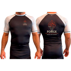 The Forge All Black Ranked Short Sleeve Rash Guards #8168 A