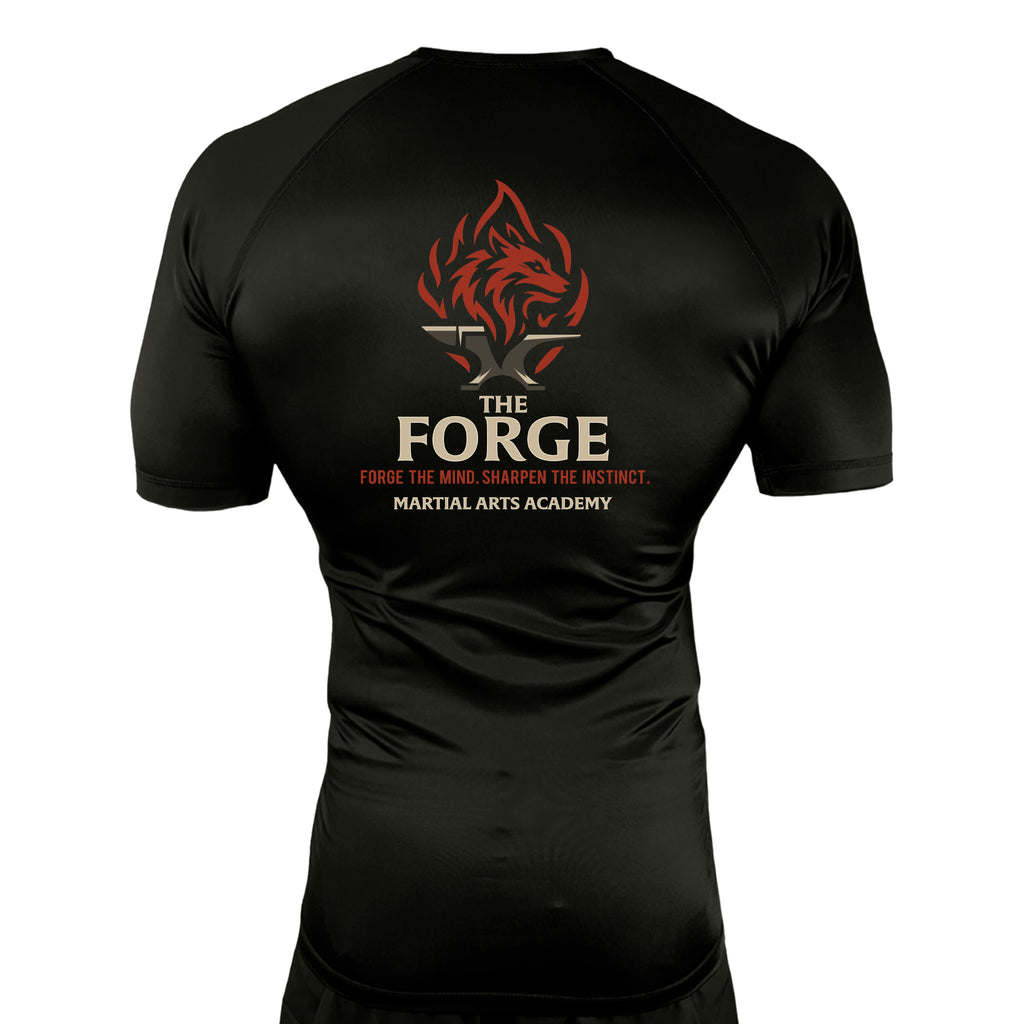 The Forge All Black Rash Guards Short Sleeves #8168 A