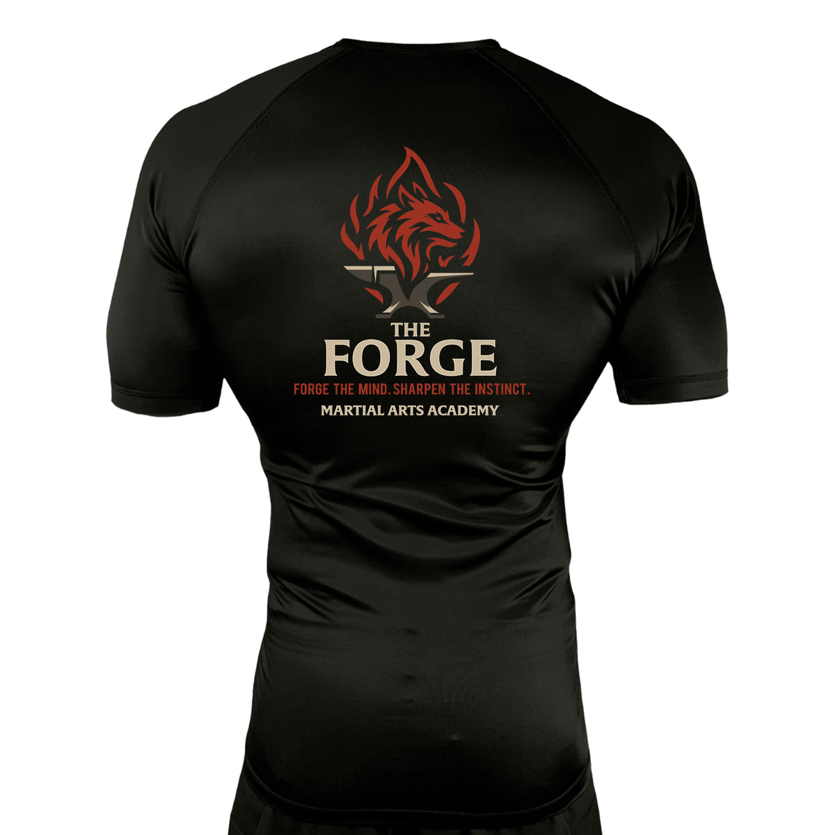 The Forge All Black Rash Guards Short Sleeves #8168 A