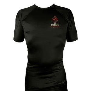 The Forge All Black Rash Guards Short Sleeves #8168 A