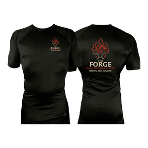 The Forge All Black Rash Guards Short Sleeves #8168 A