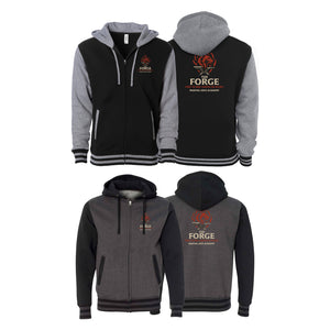 The Forge Varsity Zip-Up Hoodies #8168 A