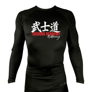 Bushido MMA All Black Rash Guards Long Sleeves #8169 D