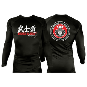 Bushido MMA All Black Rash Guards Long Sleeves #8169 D