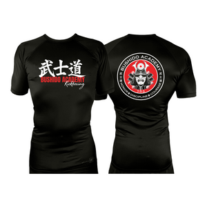 Bushido MMA All Black Rash Guards Short Sleeves #8169 D
